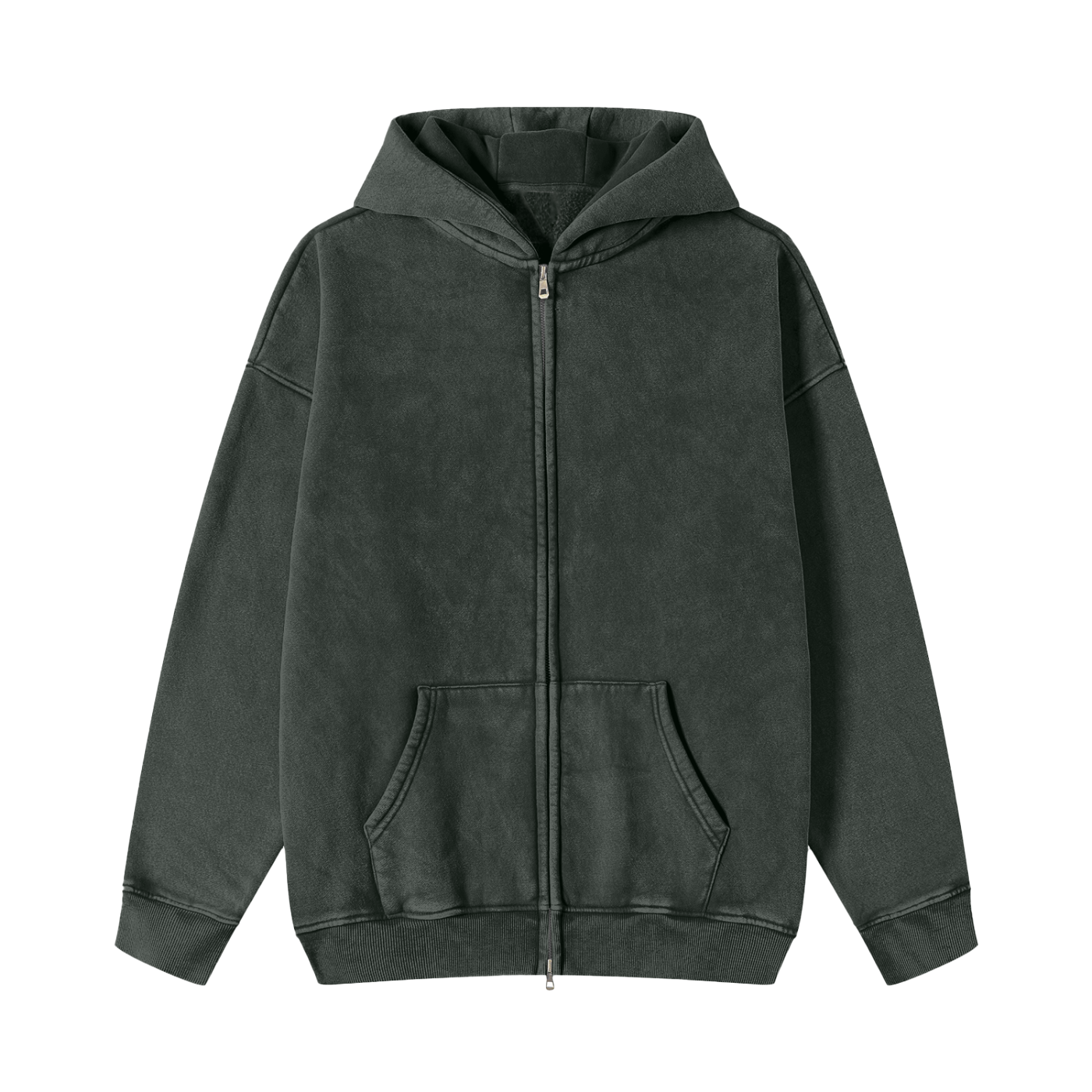 Faded signature zip up