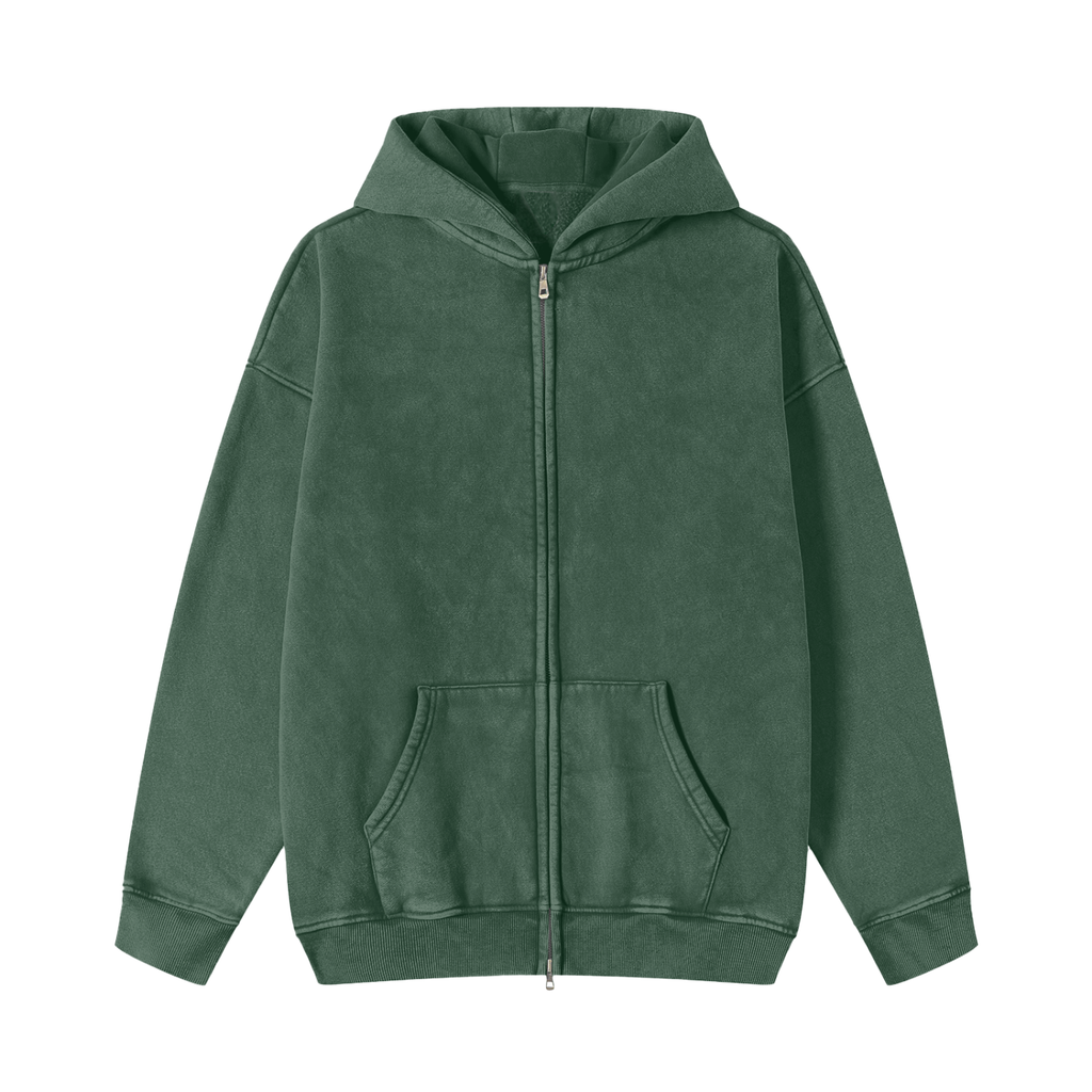 Faded signature zip up
