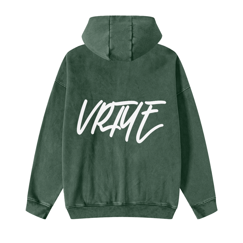 Faded signature zip up