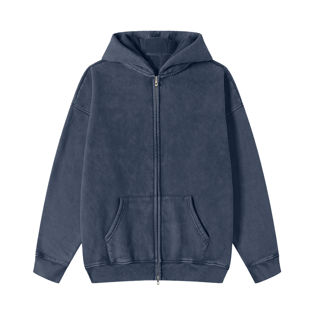 Faded signature zip up