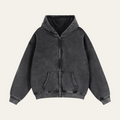 Zip-Through Boxy Fleece Hoodie